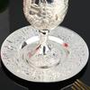 Wine Glases Embossed Castle Alloy Polished Vodka Cup Juice Liquor Champagne Goblet 300ml Tumbler Party Wedding Mini Drinkware