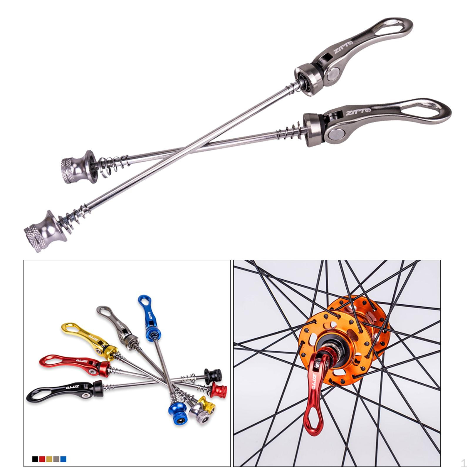 

00mm Rear 1 Road Bike Bicycle Skewers - Axles Set Replacement QR Lever for Wheel Hub срібний