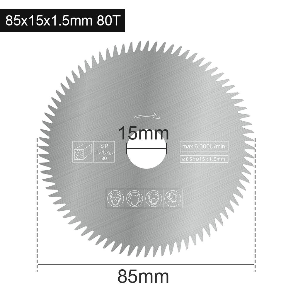 CMCP 85x10/15mm 80T Mini Disc de Ferăstrău Circular Disc Electric de Tăiere Disc pentru Tăiere Lemn/Metal Accesorii Scule Electrice