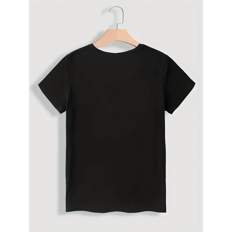 Womens Casual Sports Loose Heart Graphic T Shirt Leopard Print Round Neck Letter Printed Summer Workout Top