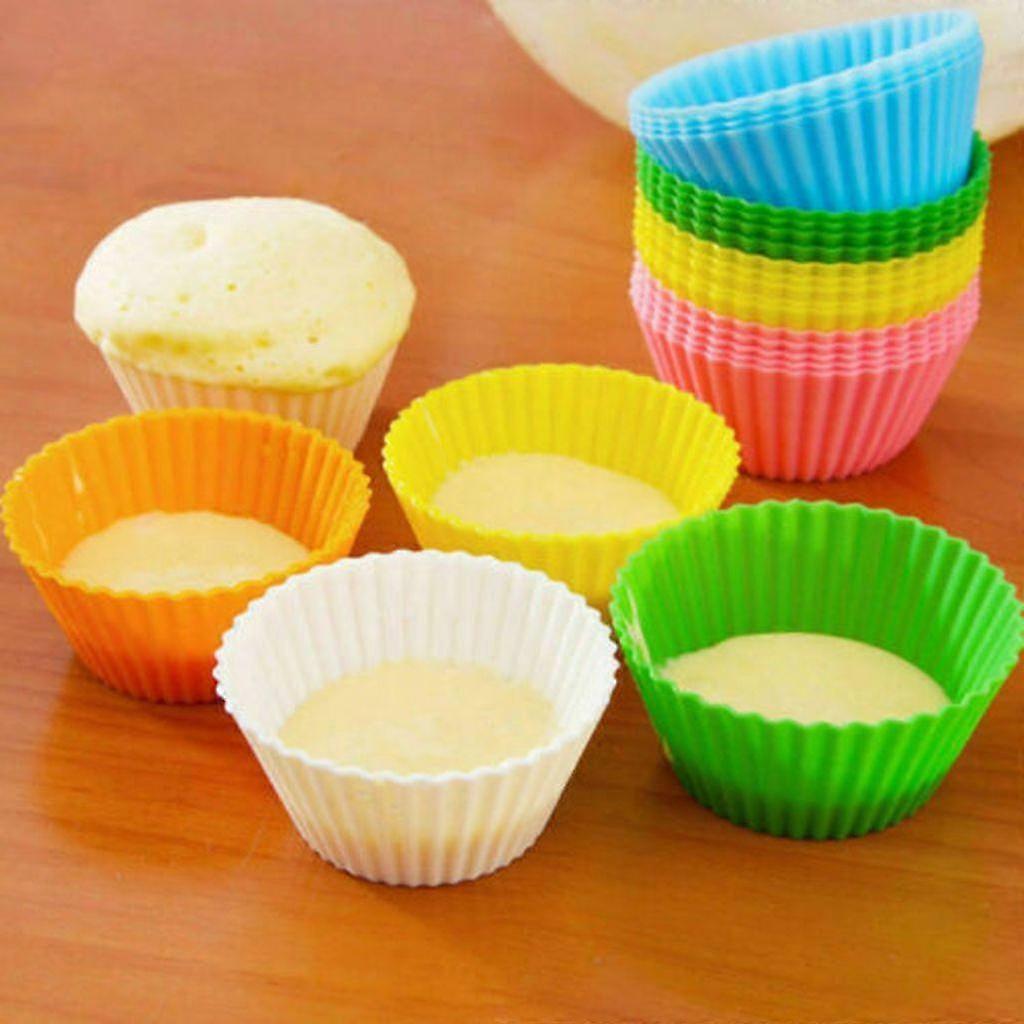 24x Silicone Muffin Mold Baking Mold Muffin Liners Cake Mold Cupcake Muffins Set