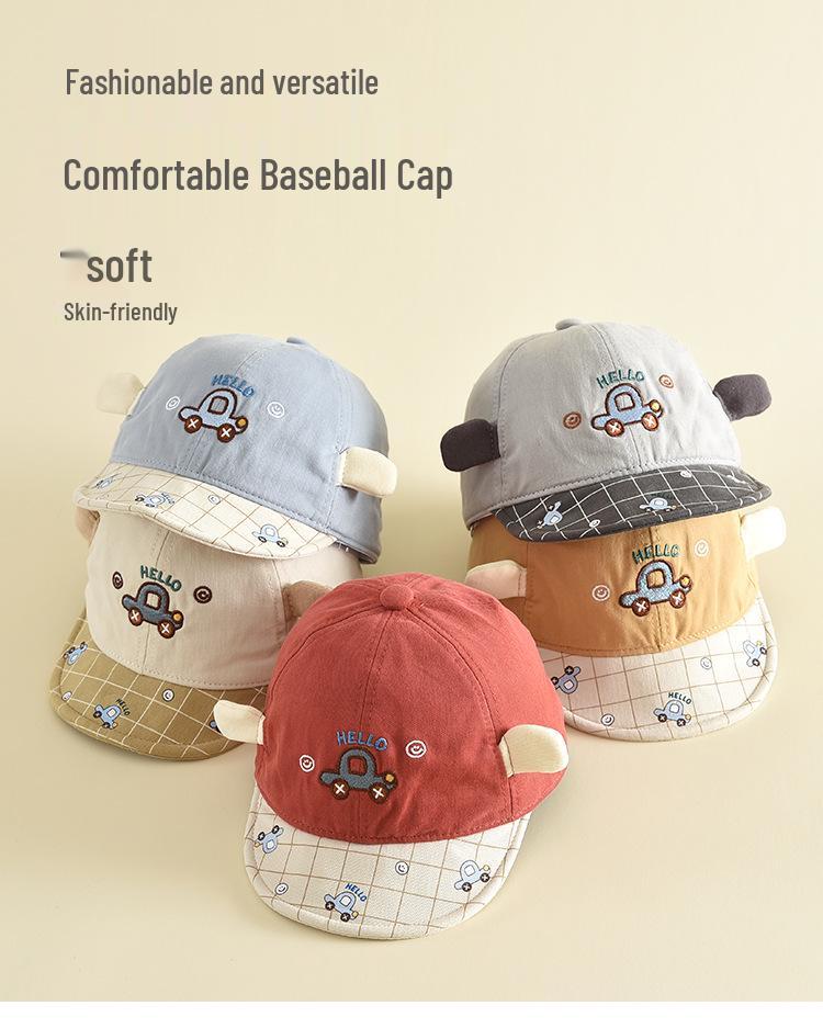 Children's 3D Cute Car Cotton Baseball Cap - Breathable Outdoor Sun Hat