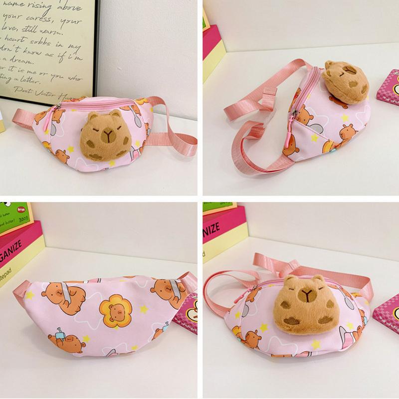 Geantă Messenger Kawaii Capybara Geantă de cruce pentru copii Rucsac drăguț din desene animate Geanta piept cu desene animate Geanta de voiaj Geanta de talie