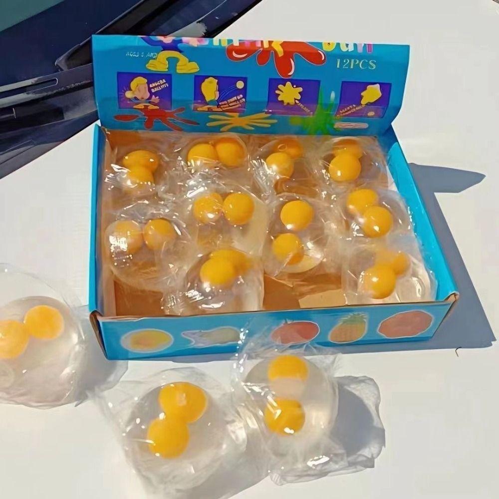 Small Fresh Rebound Ball TPR Ball Fidget Toy Funny Egg Shape Squeeze Toy  Children Toys