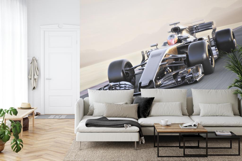 Photomural F1 Car On The Move Washable Fleece 208x146