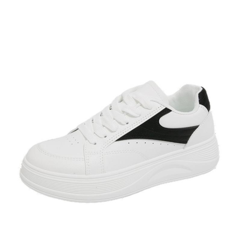 College style simple platform white shoes autumn new lace-up casual shoes student versatile board shoes women