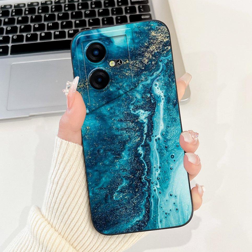 For Tecno Pova Neo 3 Case Pova Neo3 LH6n Back Cover Mood Night Avocado Luxury Gothic Pattern Soft Silicone Coque Housing Fundas