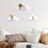 Modern Style Wooden Wall Storage Rack Durable Stable Cloud Shape Shelf Minimalist Wall Mounted Shelves Storage