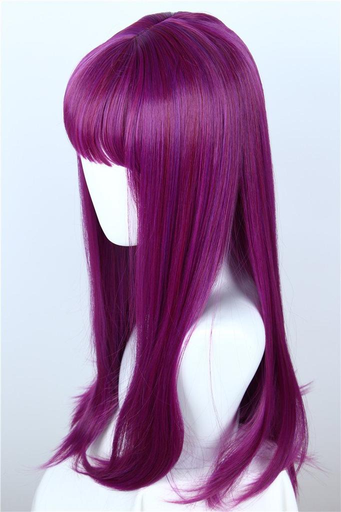 Linfairy Mal Cosplay Wig + Comb, Heat-Resistant Wig, Costume Wig, Disguise Wig, Free Shipping with Dedicated Net