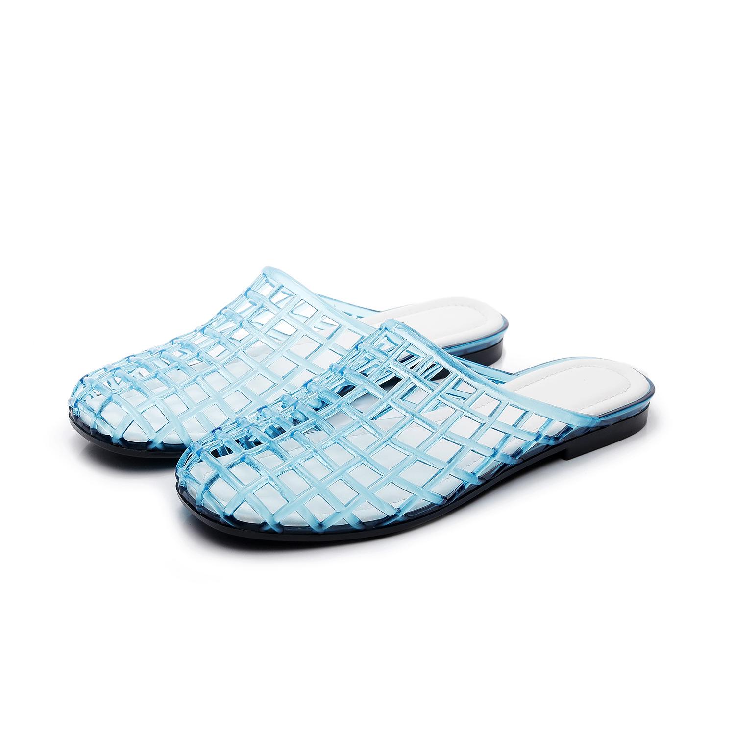 Women s Summer Breathable Crystal Mesh Slip-On Mules 40