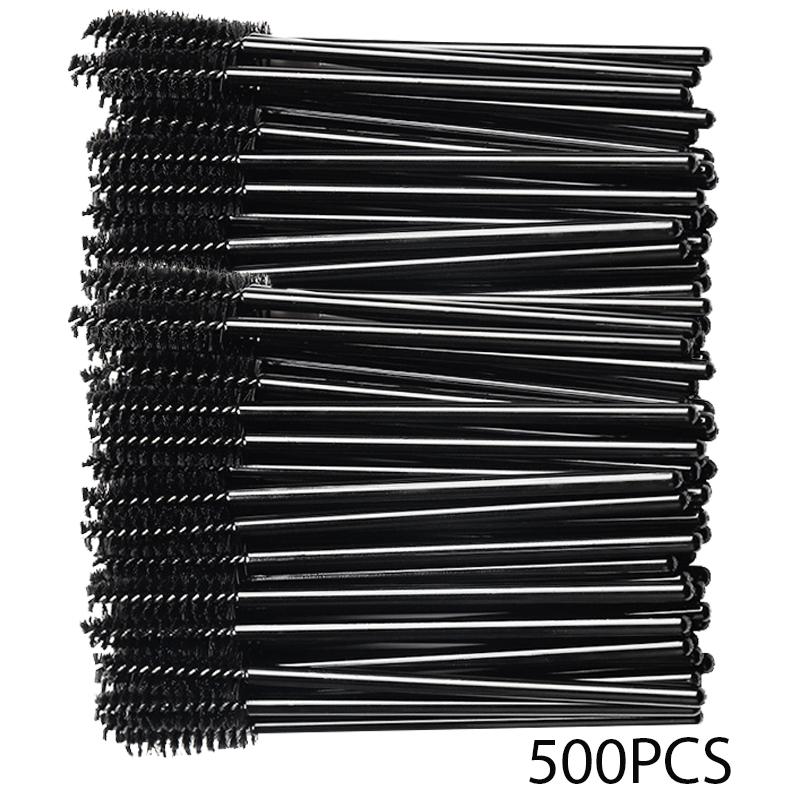 500/1000pcs Eyelash Brush Applicator Wholesale Lash Mascara Wands Brushes For Eyelash Extension Eyebrow Spoolies Beauty Tools