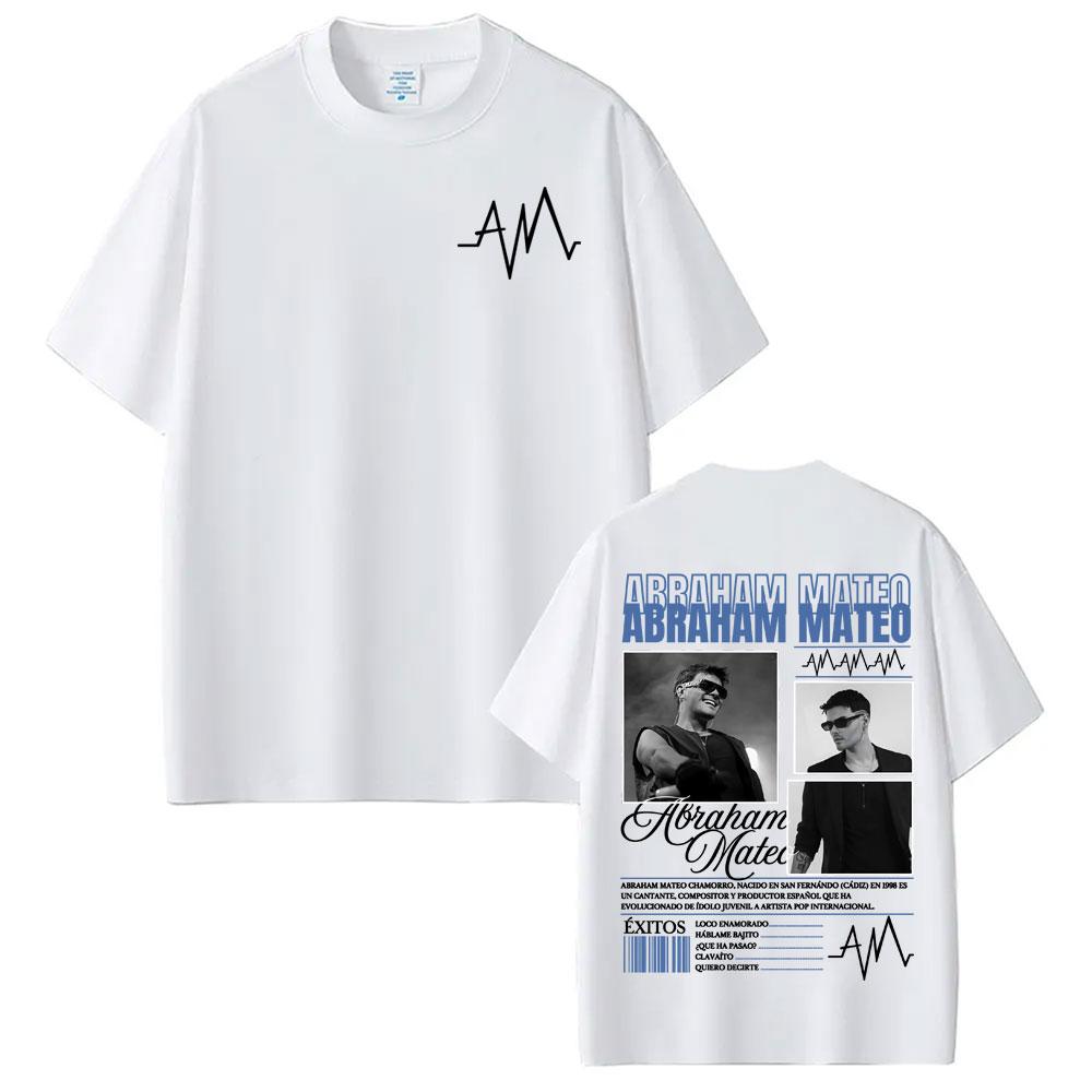 Rapper Abraham Mateo Insomnio 2026 Tour T Shirt Men Harajuku Vintage Hip Hop T-shirts Cotton Comfort Short Sleeve T-shirts