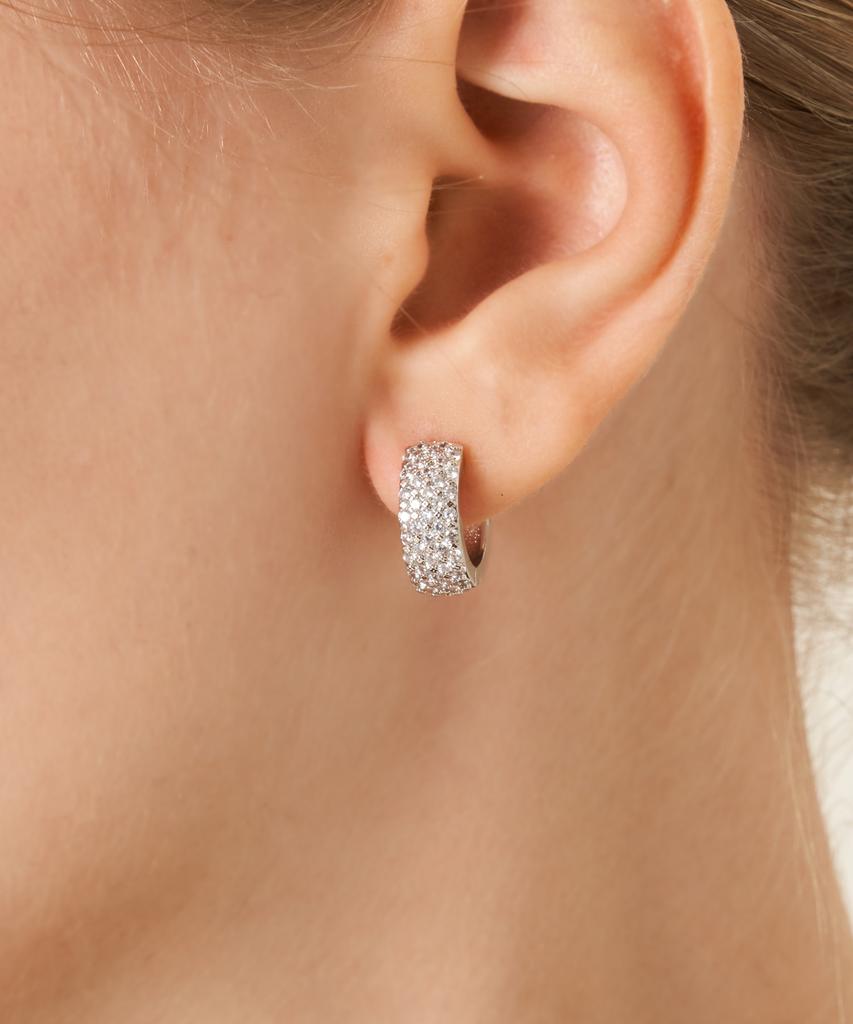 Geigerjewelry 18K Gf Zirconia Bold One-Touch Ring Earrings Gi8Kpee064