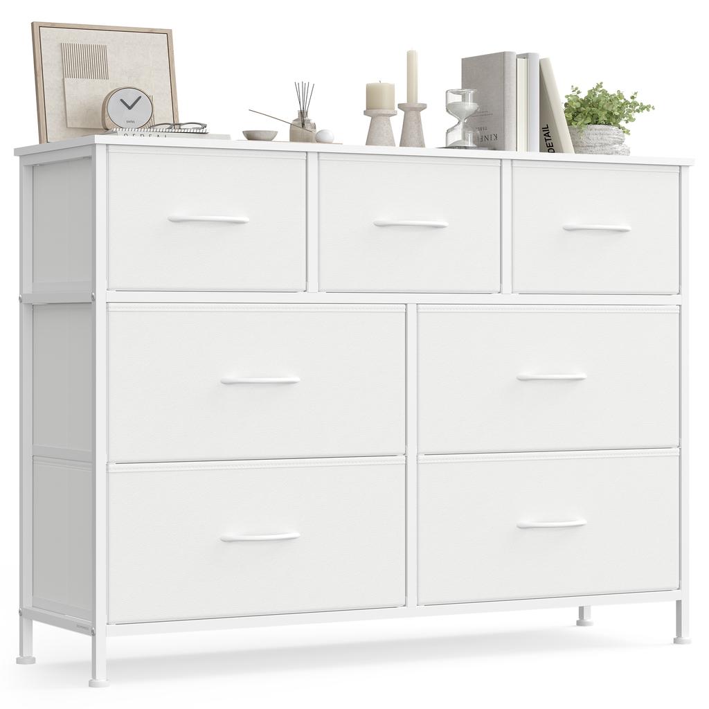 SONGMICS BELLAH Collection - Chest of Drawers, Storage Unit, Steel, for Bedroom, Closet, Hallway, Living Room, 7 Drawers, Modern