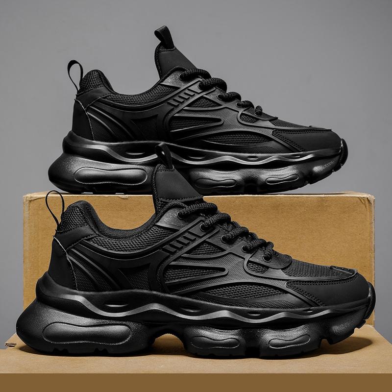 2026Four Seasons Thick and Height-increasing Sports Shoes, Men's Genuine Leather Mesh Casual Men's Shoes, Trendy Shoes