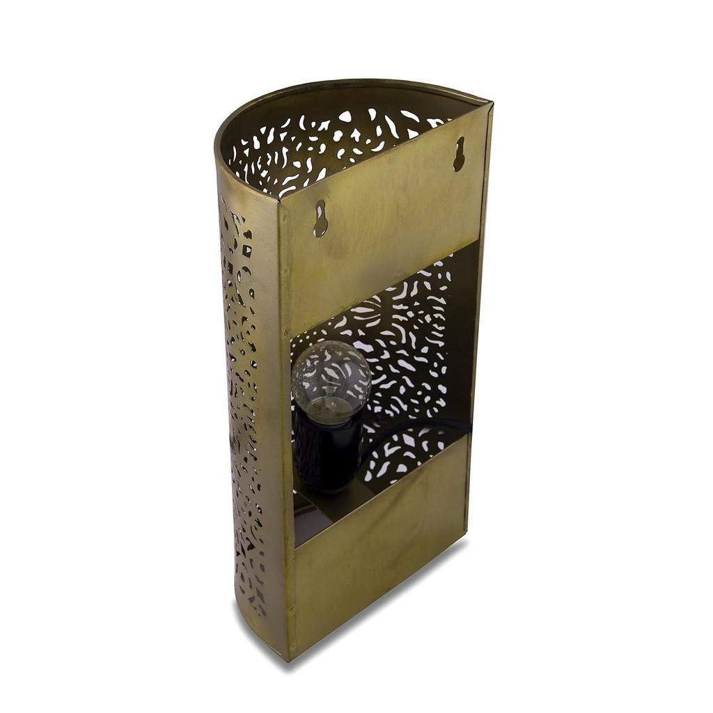 Wall Light Lamp Moroccan Filgree Holder Light Vintage Home Decor Items Wall Hanging Antique Decorative Items (Corded Electric)