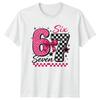 Six Seven 6 7 Unisexs TShirt Birthday Girl Leopard Milestone 7th Birthday