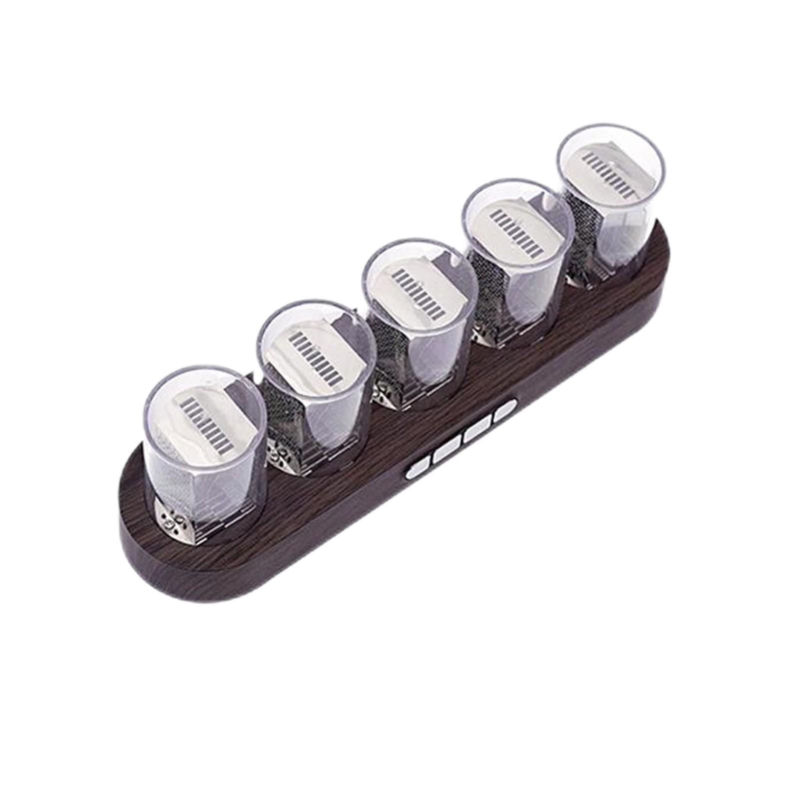 

Цифровые часы Nixie Tube с RGB светодиодной подсветкой для украшения рабочего стола в игровой комнате. Роскошная упаковка коробок для подарка. One Size коричневый