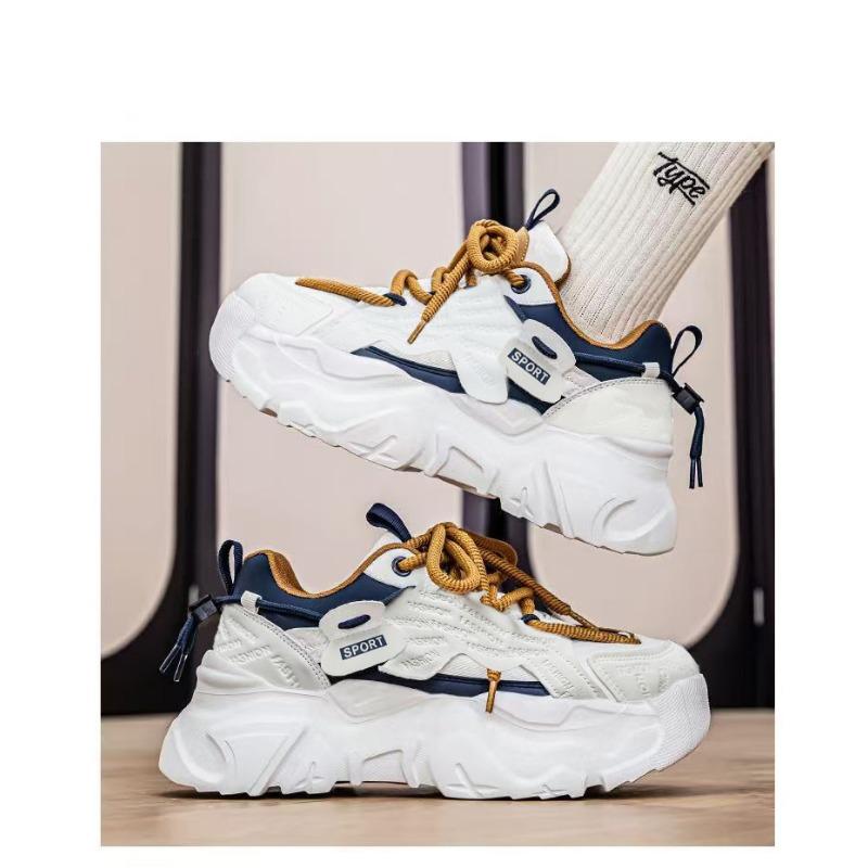 Men S Breathable Thick Sole Dad Sneakers Casual Sports Height Increasing