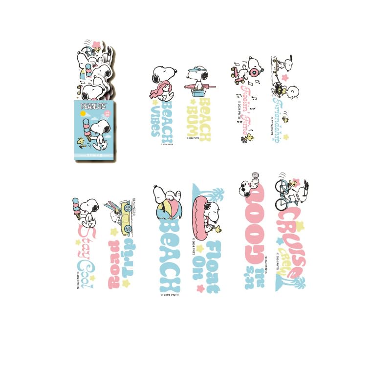 Snoopy Stylish and Cute Set of Unofficial Bookmarks, Bookmarks, Paper, Unisex, 10, (A)