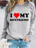 Women's Autumn/Winter Long-Sleeve Round Neck Printed Pullover Hoodie