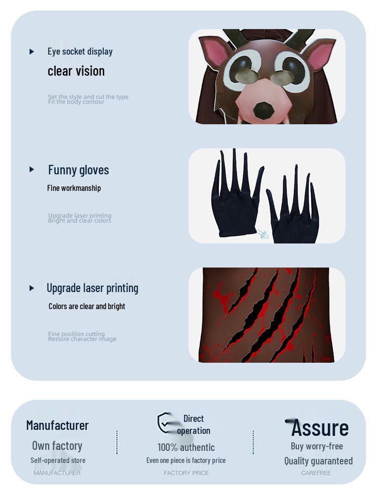 Geyik Kostüm Seti: Çocuklar ve Yetişkinler İçin Bambi'den İlham Alan - 99 Gece Sürümü