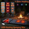 5V USB-Schlaf-Elektro-Heizkissen Heizkissen Kältebeständig 3-stufige Temperatur für Outdoor-Camping Beheizte elektrische Matte