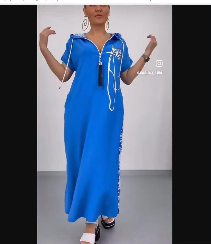 2024 Europäisches & Amerikanisches Taillenbetonendes V-Ausschnitt Langkleid - Schlankmachend, Trendiger Sommerstil