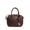 Borsa Mini Quadrata in Pelle Tessuta a Mano da Donna Morbida Vera Pelle di Mucca Tracolla a Spalla Grande Capacità Uso Quotidiano
