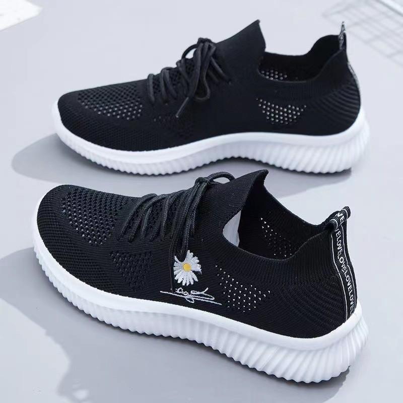 Summer new little white shoes women's summer light and breathable casual women's shoes casual versatile sports fly-woven mesh