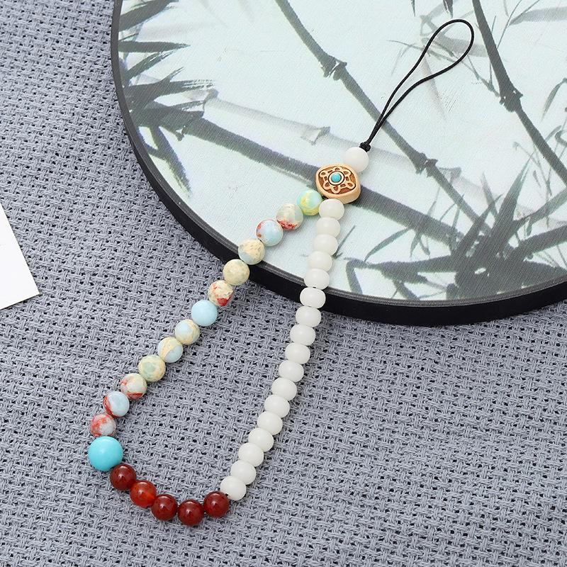 Stylish Pearl Bow Mobile Phone Lanyard with CCD Camera Pendant