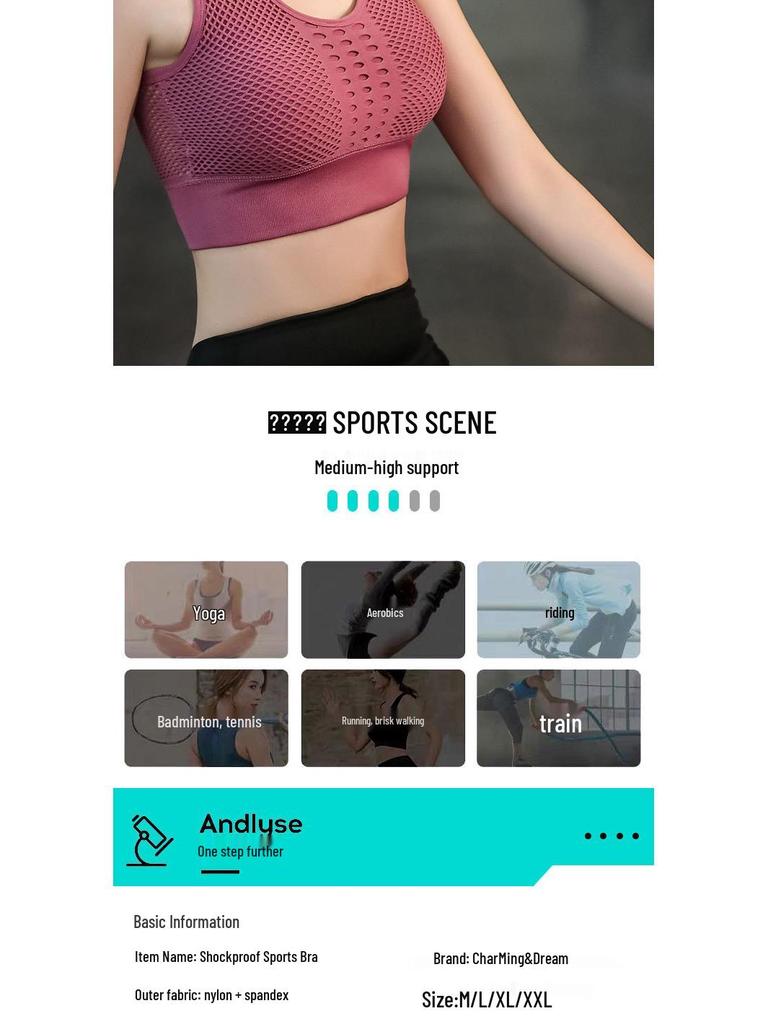 Sutien Sport Respirabil din Plasă Hehu Xia pentru Femei - Rezistent la Șocuri, Modelator, pentru Fitness, Alergare și Yoga