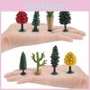 Pvc Maple Tree And Opuntia Dillenii Model Miniature Nature Scene Decor For Desk Display And Gift