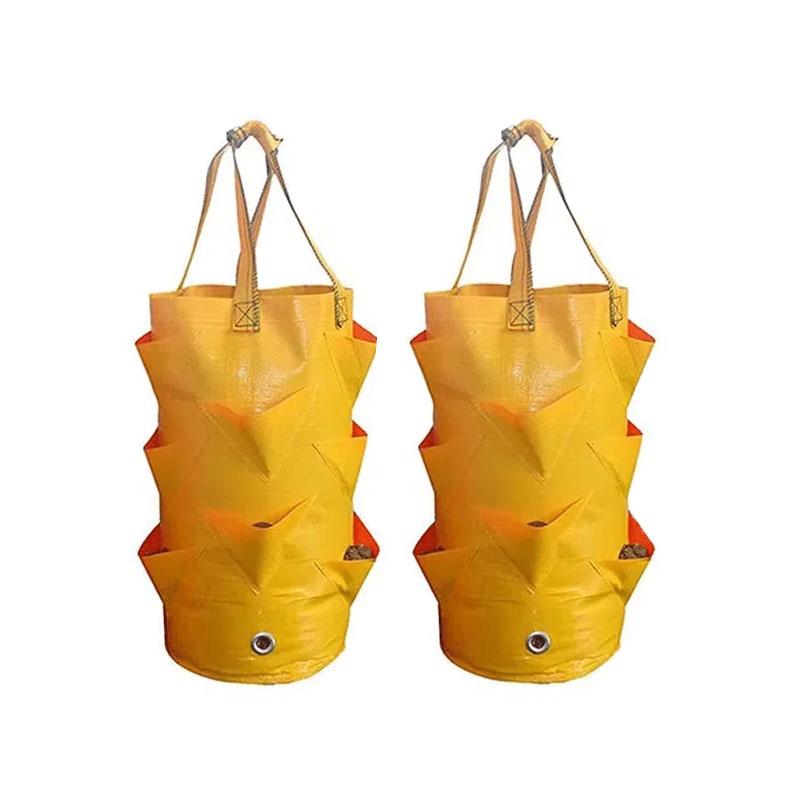 3/2/1PCS 3 Gallon Strawberry Planting Bag PE10 Mouth Flower Planter Pouch Color Hanging Fruit Plant Pot Gardening Seedling Hanging Bag