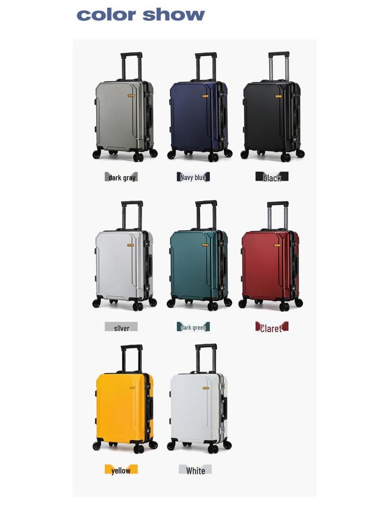 2025 Universal Wheel Aluminum Suitcase with Combination Lock