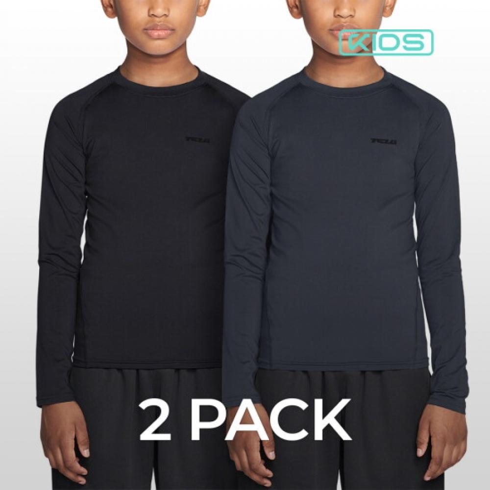 Tesla Junior All Season FuncTional Base Layer Long Sleeve T shirTs 2 Pack
