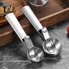 Effortless Food Portioning Tool Stainless Steel Ice Cream Scoop with Trigger, Easy Release Hard Durable Prep Dough Scooper, Professional Kitchen
