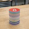 50Pcs Colorful Number Labels Small Holes Identification Tag Reusable Tag  Animal Identification