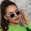 Fashion Square Sunglasses Woman Retro Brand Designer Shades Sun Glasses Female Black Vintage Cat Eye Driving