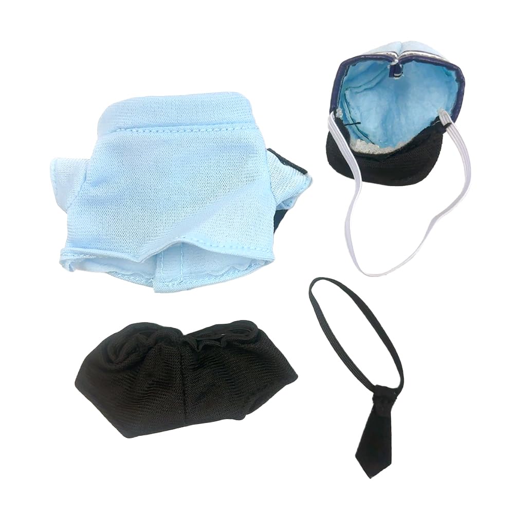 Shirt, tie, hat, pants, and walkie-talkie set [Police] for 10cm plush toy, kigurumi, accessories, otaku activities, doll, mascot, kpopdoll costume