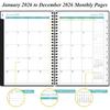 2026 Planner - Weekly & Monthly Planner from January 2026 - December 2026, Planner 2026 with Flexible Cover, Tabs, Inner Pocket, 6.4" x 8.5", Black