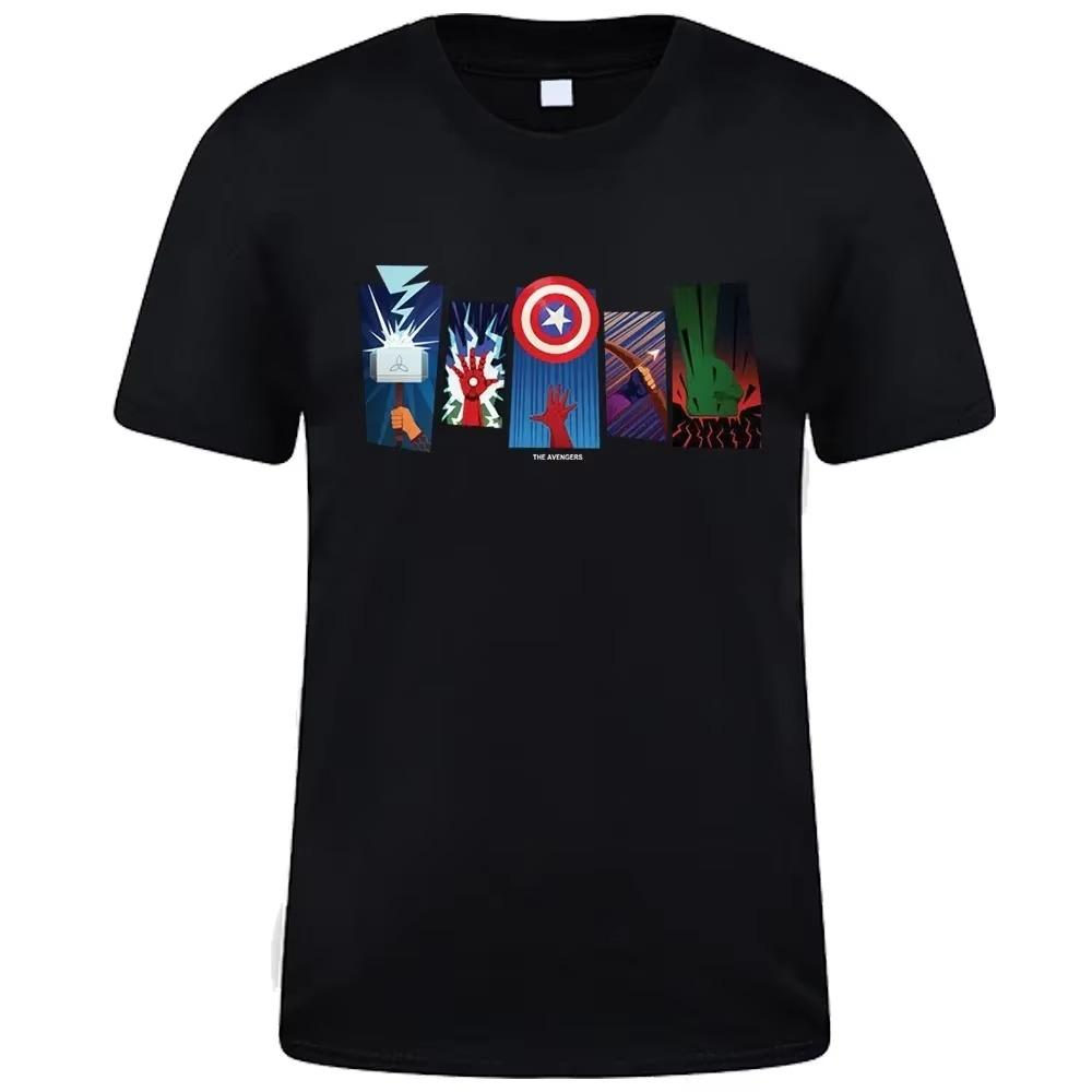 

Футболка серии Arm Мужская брендовая футболка Летняя хлопковая повседневная футболка мужская и женская рубашки с короткими рукавами Топы XXXXXL чёрный