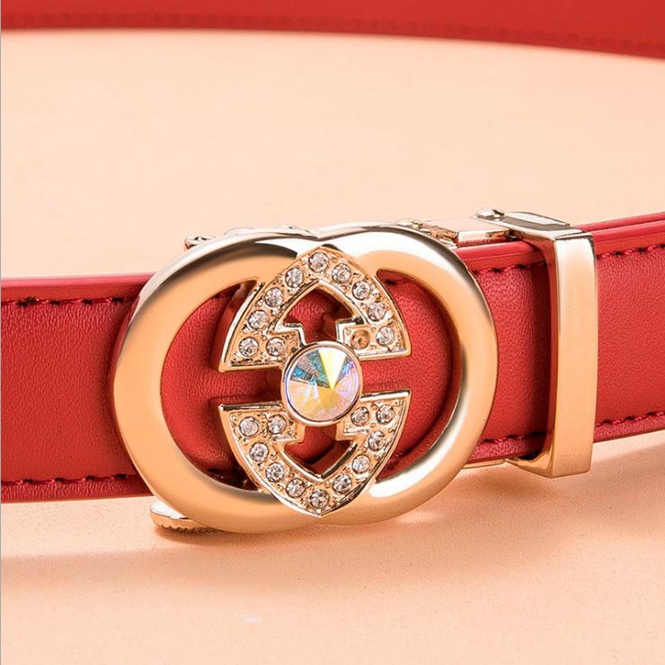 Genuine Leather Business Casual Automatic Buckle Ladies All-match Belts Belt For Women Width 2.4cm Genuine Leather Business Casual Automatic Buckle Ladies All-match Belts Belt For Women Width 2.4cm