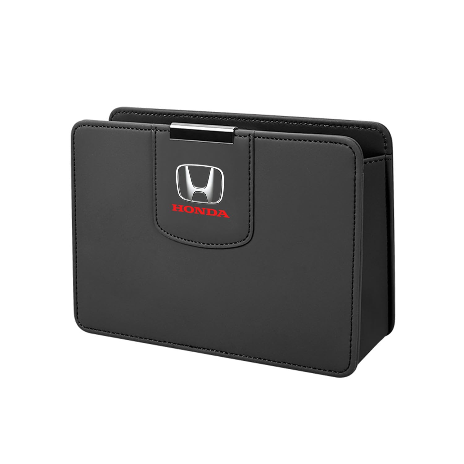 

Toyozuho Car Trash , Black, Hanging Storage Case, Magnetic Closure, Slim, Car Storage Pocket, чёрный