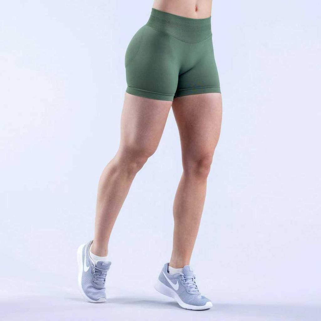 Women's Low-Waist Hip-Lifting Yoga Shorts - High-Elastic, Three-Section Design for Optimal Fitness