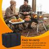 Small Camping Wood Stove with Oven & Camping Table with Chimney Pipe Stainless Steel for Cooking Hiking Fishing Backpacking