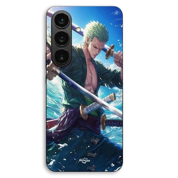 Coque de téléphone - MANIACASE - Samsung Galaxy S26 - Silicone TPU - One Piece Roronoa Zoro (épée) - Noir noir