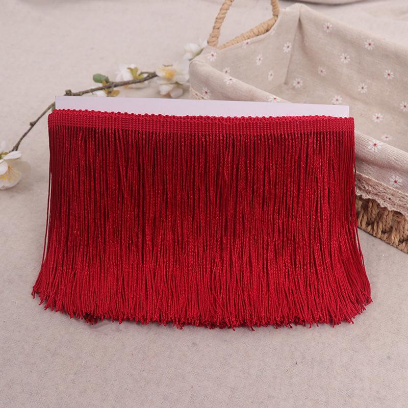 Polyester Fringe Tassel Trim (10-20cm) for Stage Costumes, Curtains, Carpets, and Lace Decorations