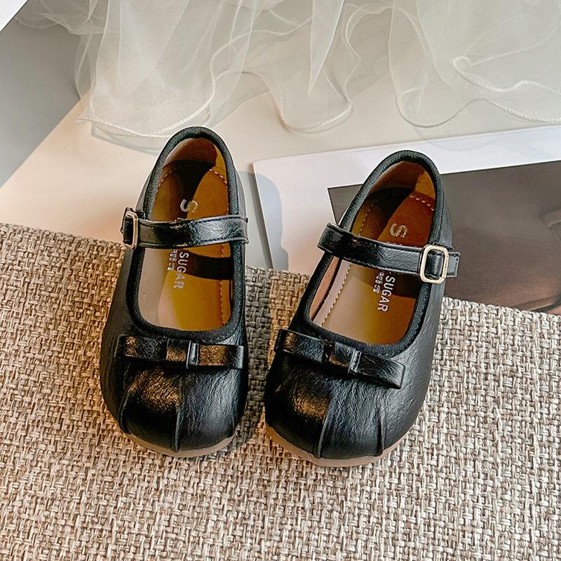 Children's Leather Shoes 2025 Spring and Autumn New Girls' Single Shoes Casual Fashion Princess Shoes Performance Shoes Medium and Large Children's Sh