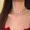Women's Light Luxury Full Diamond Clavicle Necklace with Advanced Zircon, Versatile and Niche Design Choker